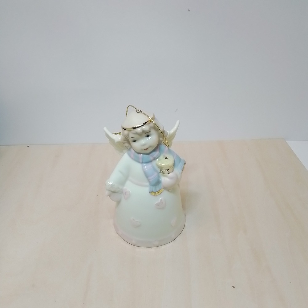A Special Place Angel Bell Ornament Ceramic Bird Scarf Christmas Holiday Decor - Picture 1 of 9